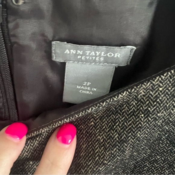 Ann Taylor Dark Brown Tweed Dress 2P - Picture 4 of 4